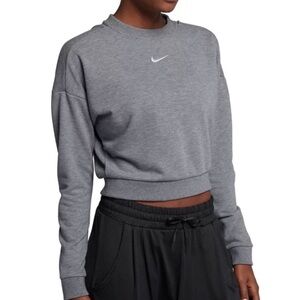 Nike Women's Heather Gray crew neck Sweatshirt cut out back